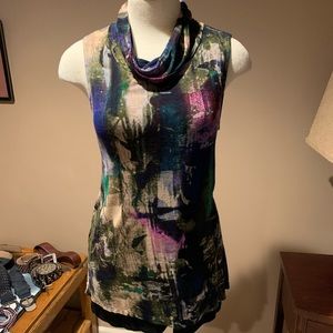 Cupio Sleeveless Tunic with vivid jewel tones